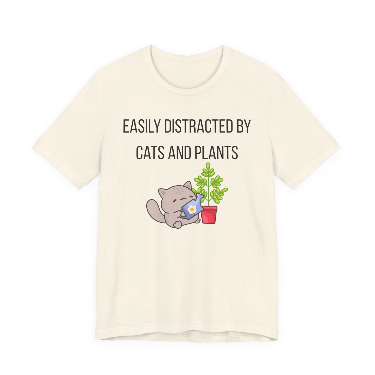 Easily Distracted By Cats And Plants Graphic Tee