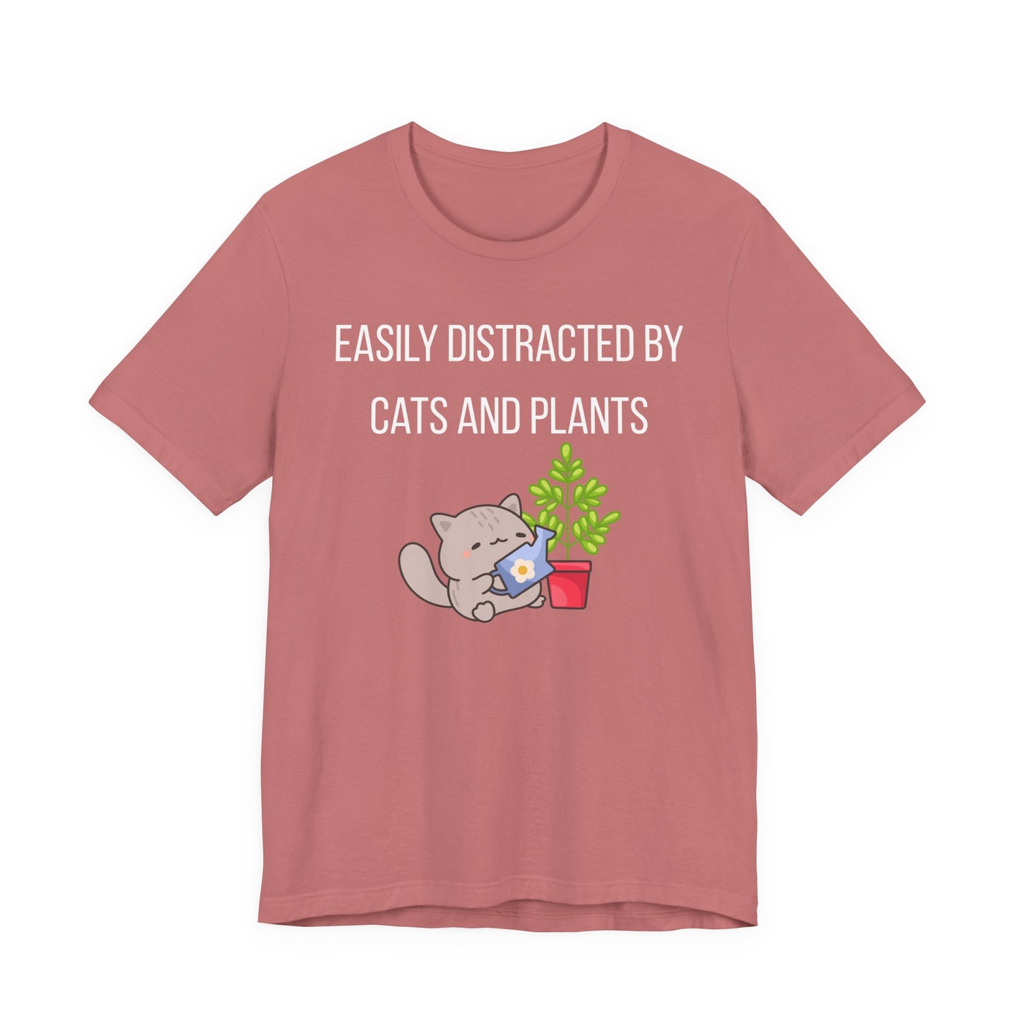 Easily Distracted By Cats And Plants Graphic Tee