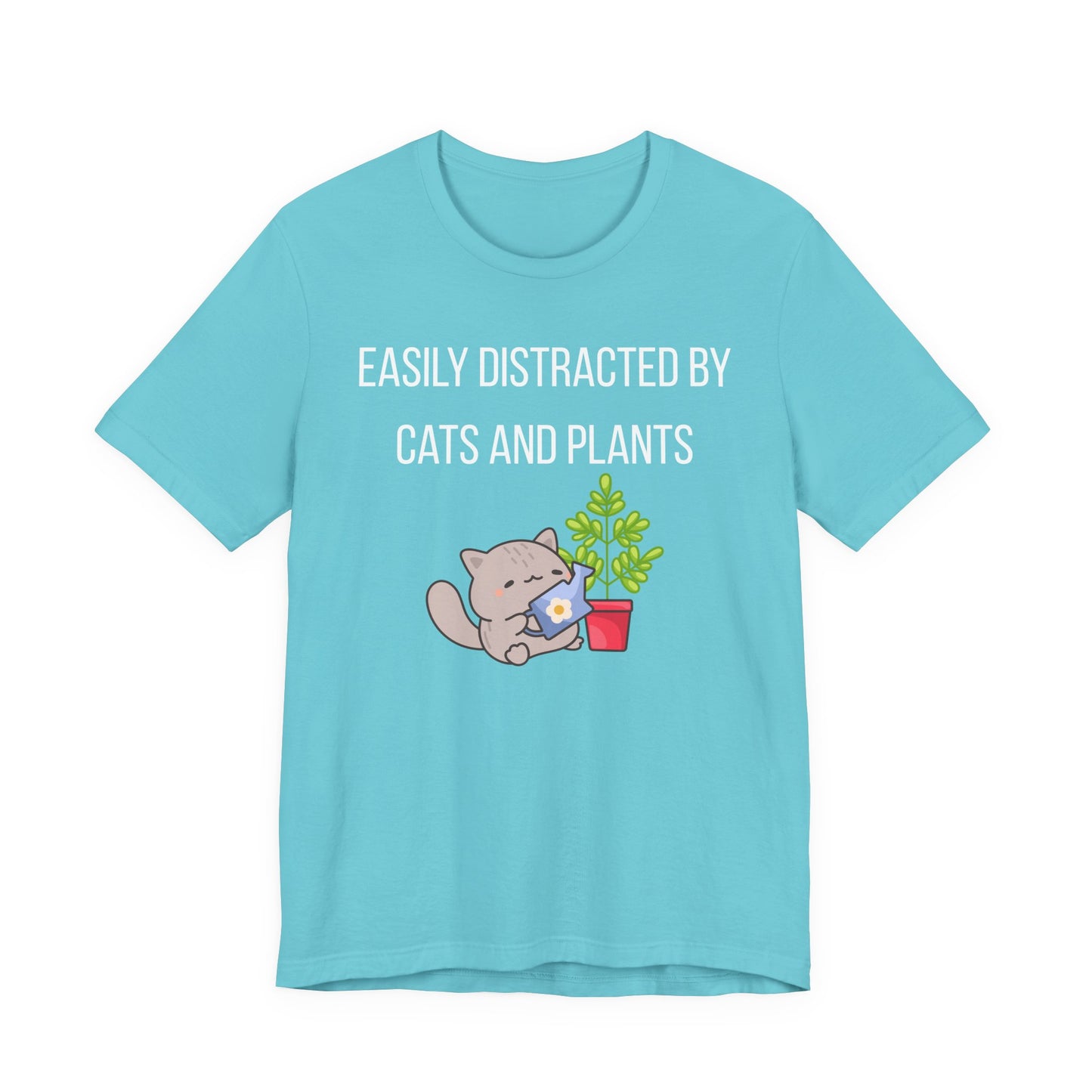 Easily Distracted By Cats And Plants Graphic Tee