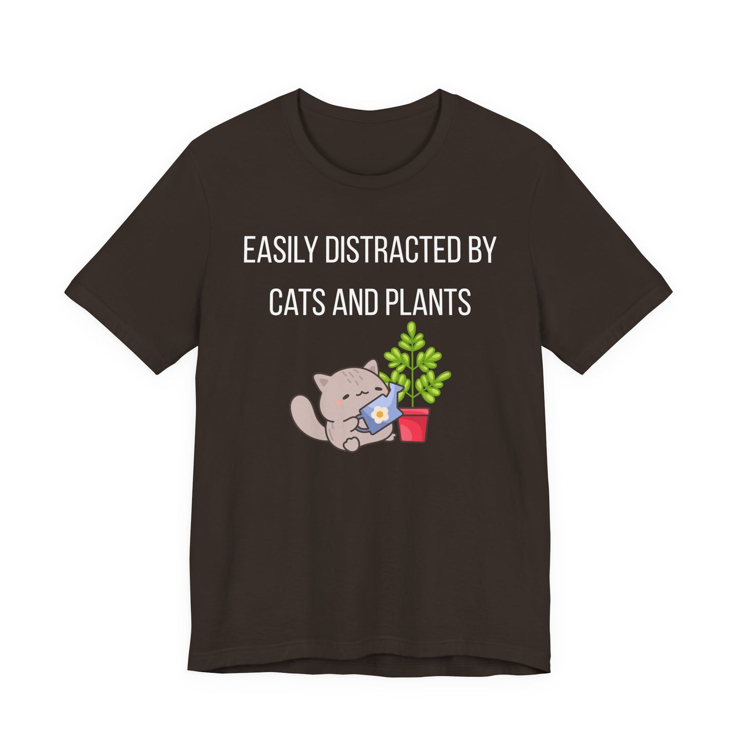 Easily Distracted By Cats And Plants Graphic Tee