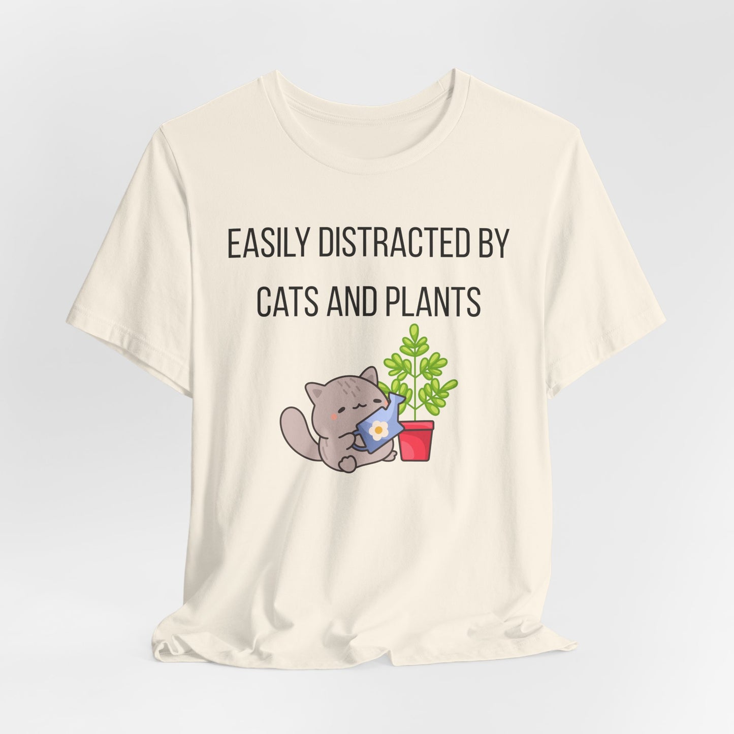 Easily Distracted By Cats And Plants Graphic Tee