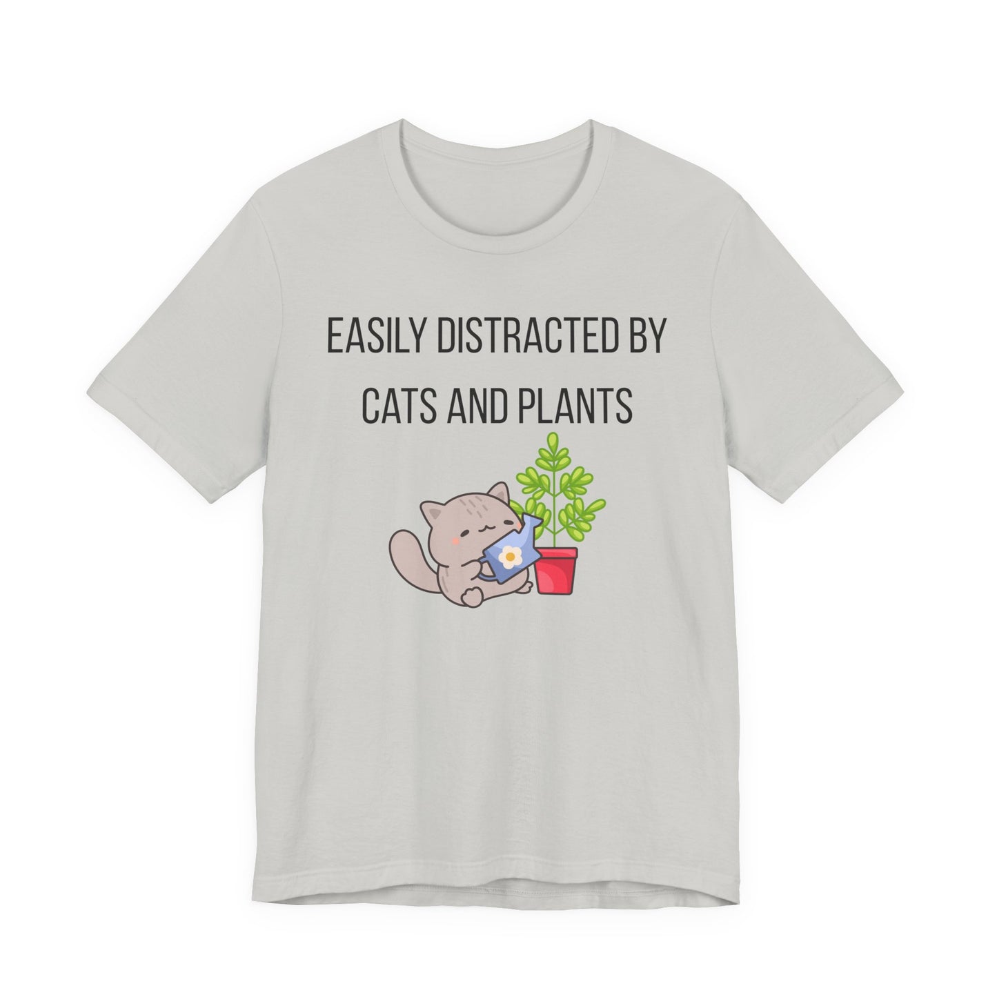 Easily Distracted By Cats And Plants Graphic Tee