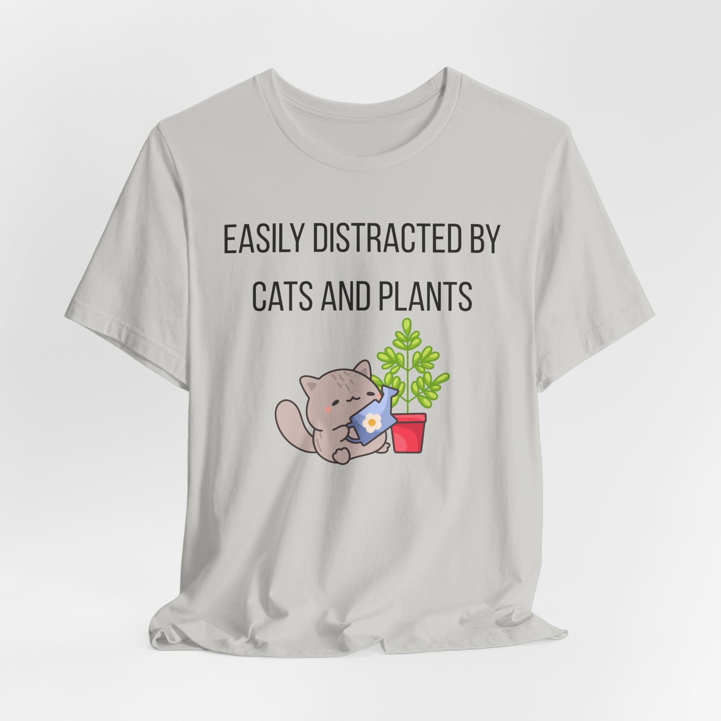 Easily Distracted By Cats And Plants Graphic Tee
