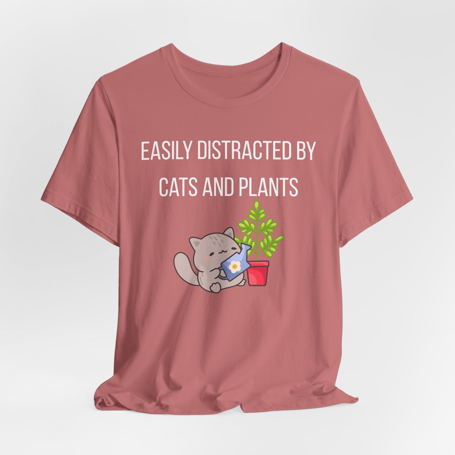 Easily Distracted By Cats And Plants Graphic Tee